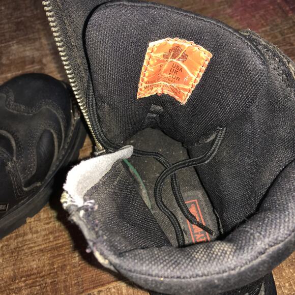 Harley Davidson Stealth Riding Boot Womens 9.5 Black Leather Biker Rocker 81641 - Picture 11 of 13